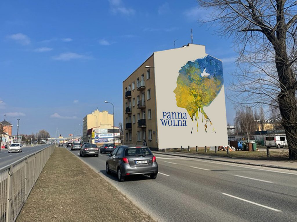 Panna Wolna wizualizacja Andrzej Pagowski GrupaRW Malujemy Murale 2022