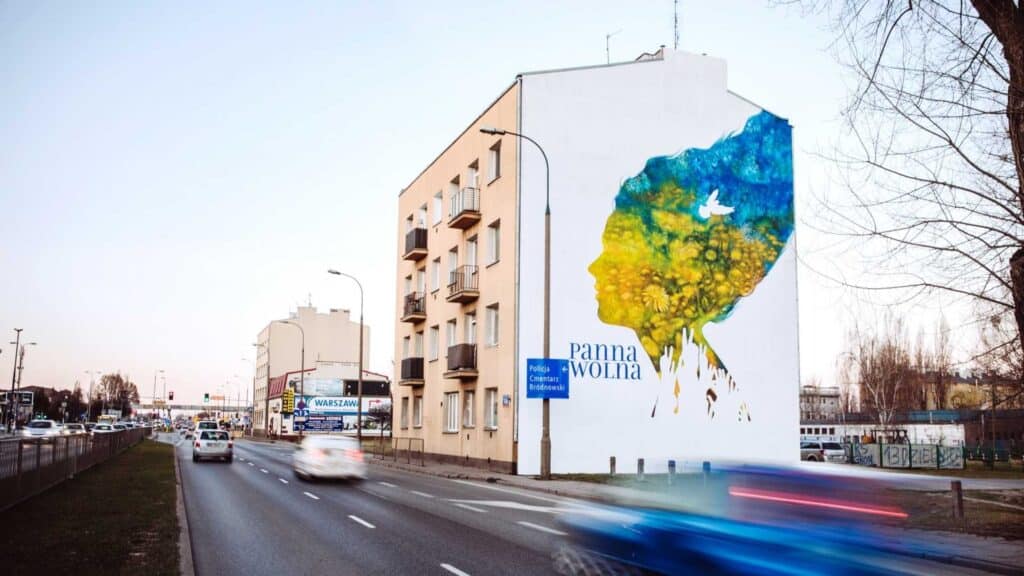 Panna Wolna mural spolecznie zaangazowany Grupa RW