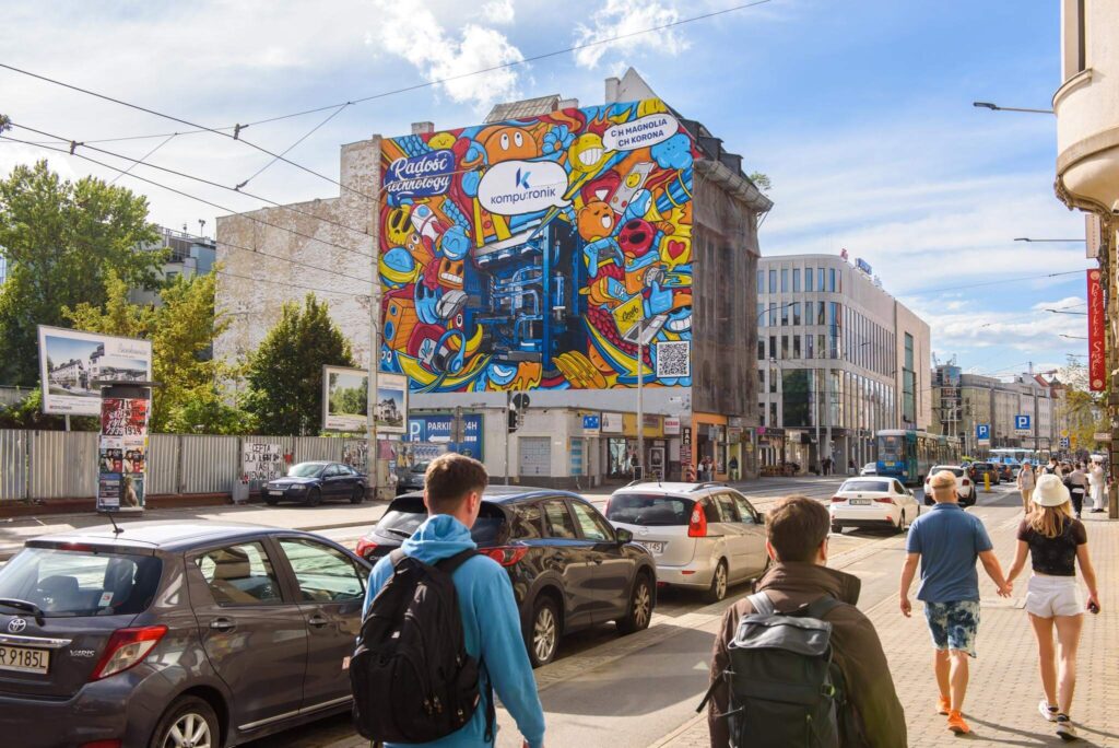 Komputronik mural Wroclaw Malujemy Murale Czuga Grupa RW