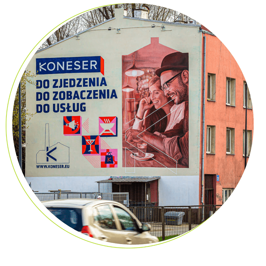 KONSER mural Warszawa Malujemy Murale