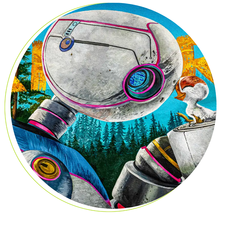 Mural "Dziki Robot" w centrum Warszawy, Grupa RW